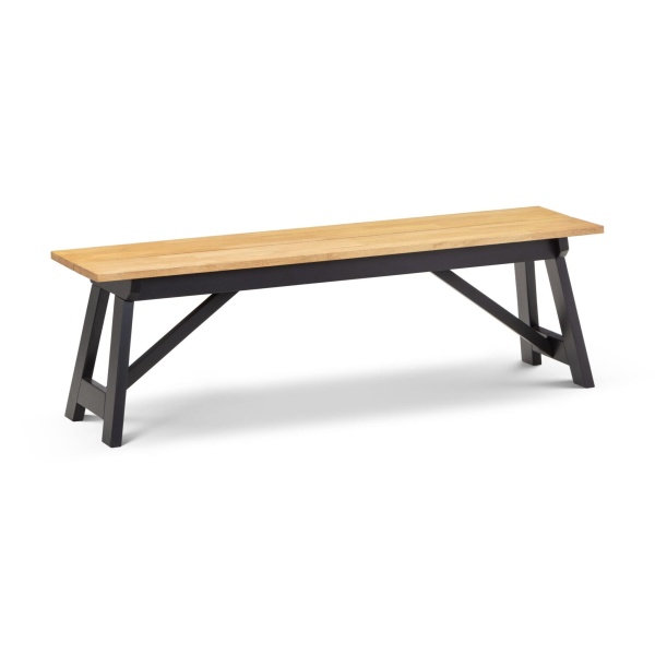 Hackney Bench Black/Oak