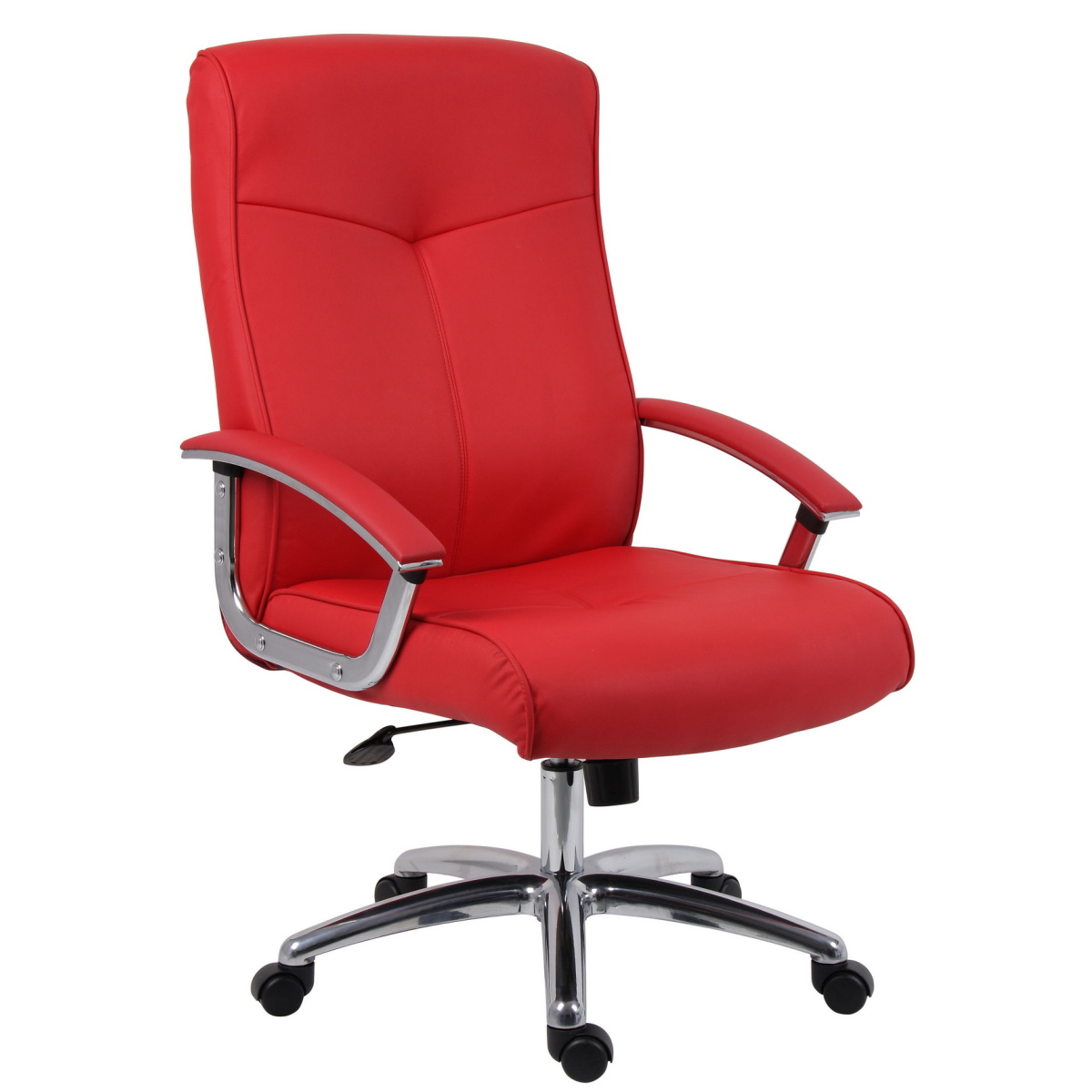 Ler Leather Faced Office Chair Red