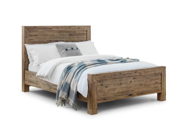 Compton Bed Solid Acacia Oak Finish