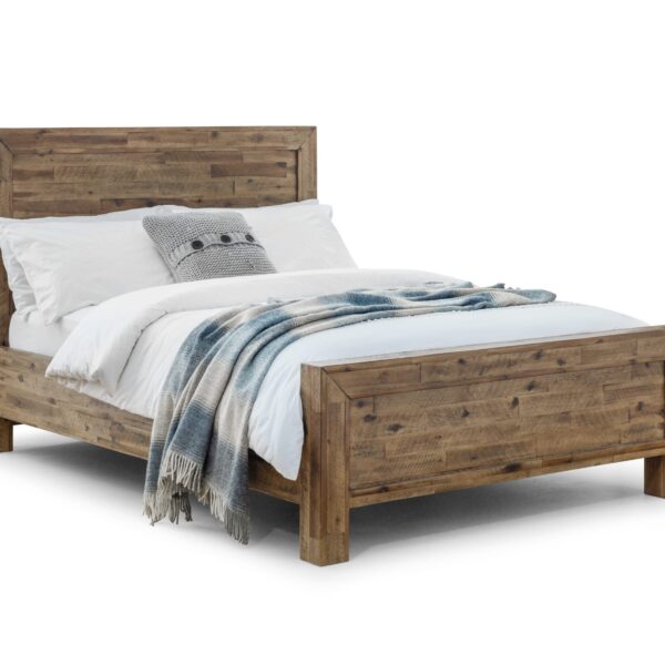 Compton Bed Solid Acacia Oak Finish