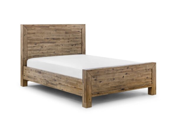 Compton Bed 135Cm Solid Acacia Oak Finish