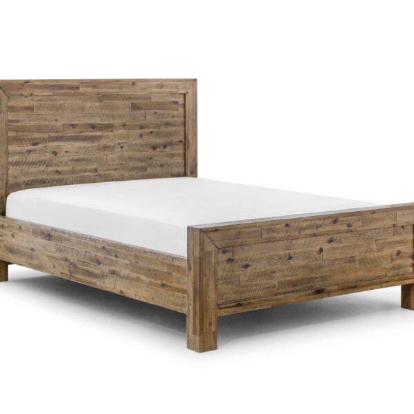 Compton Bed 135Cm Solid Acacia Oak Finish