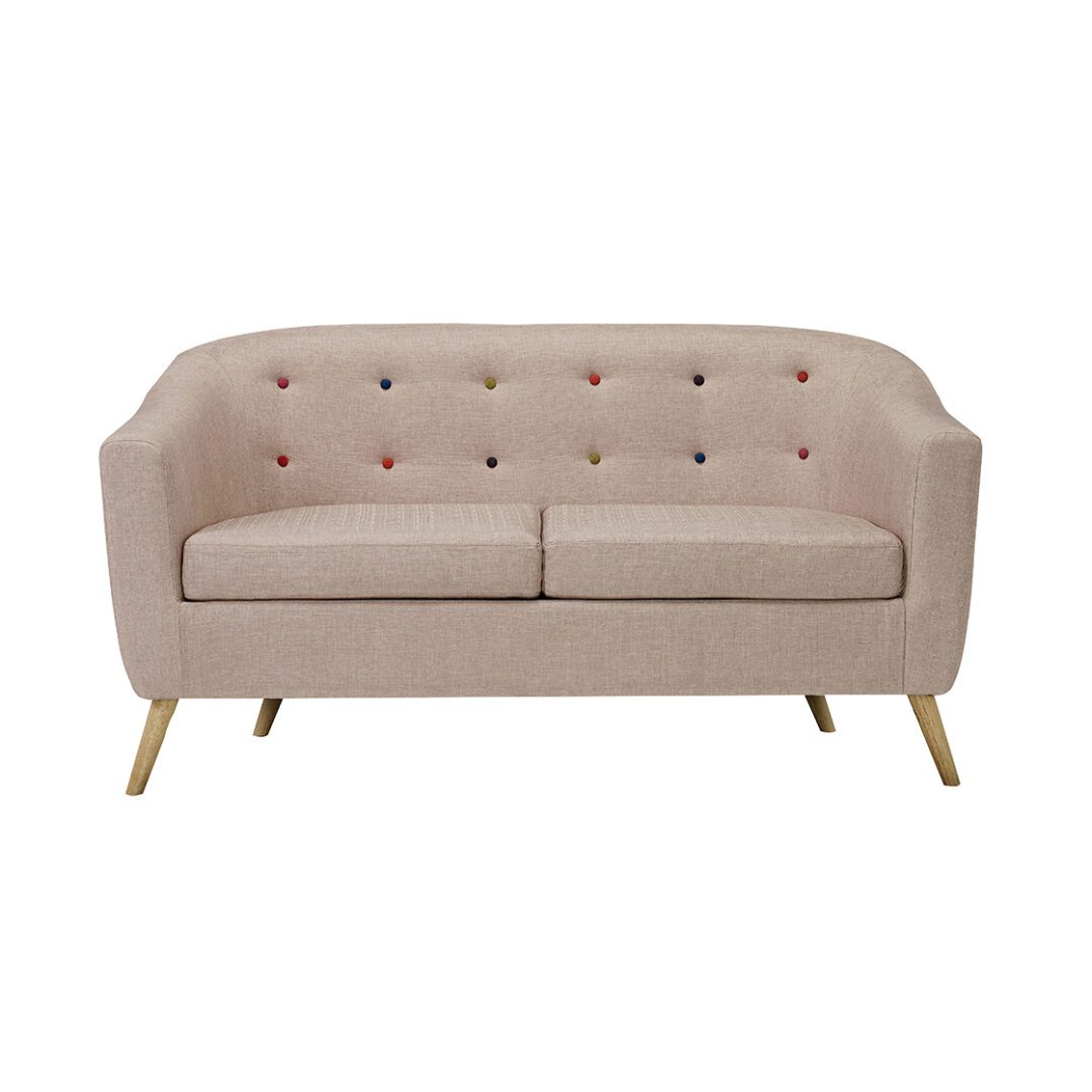 Conton Sofa With Buttons Beige