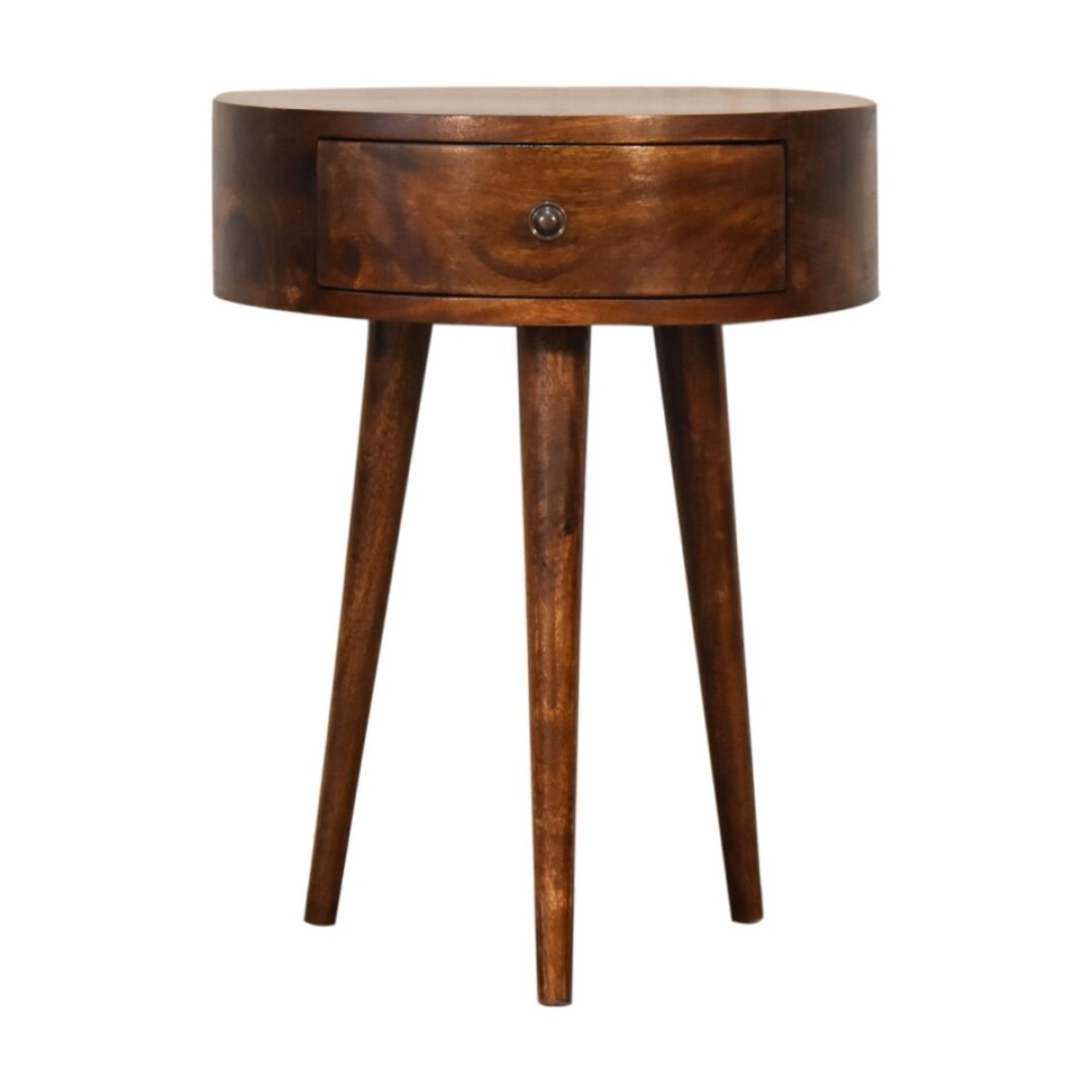 Chestnut Semi Circle Bedside Table