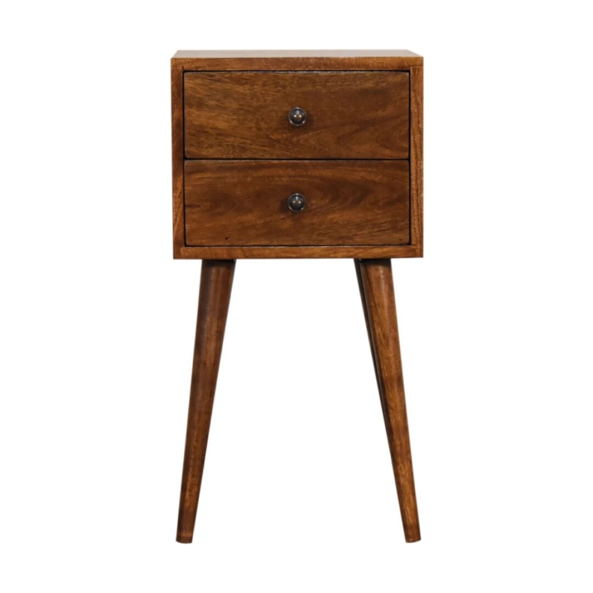 Mini 2 Drawer Chestnut Bedside Table