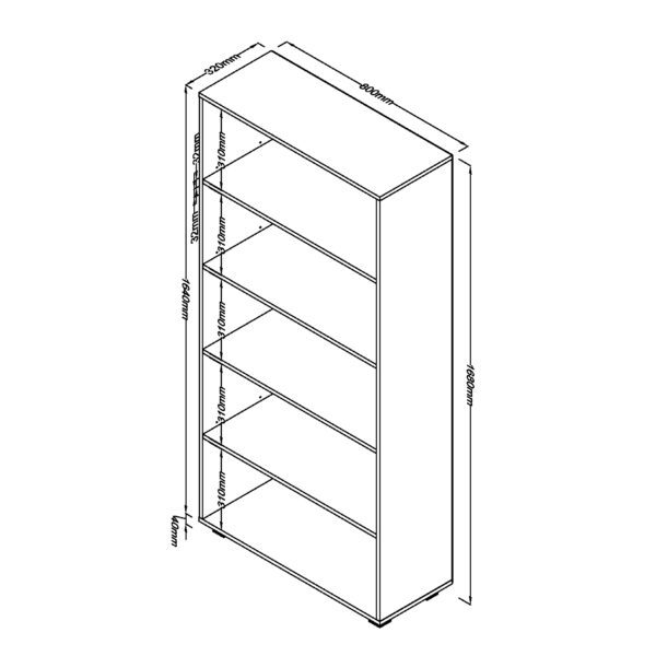 Lanny Tall Bookcase - White