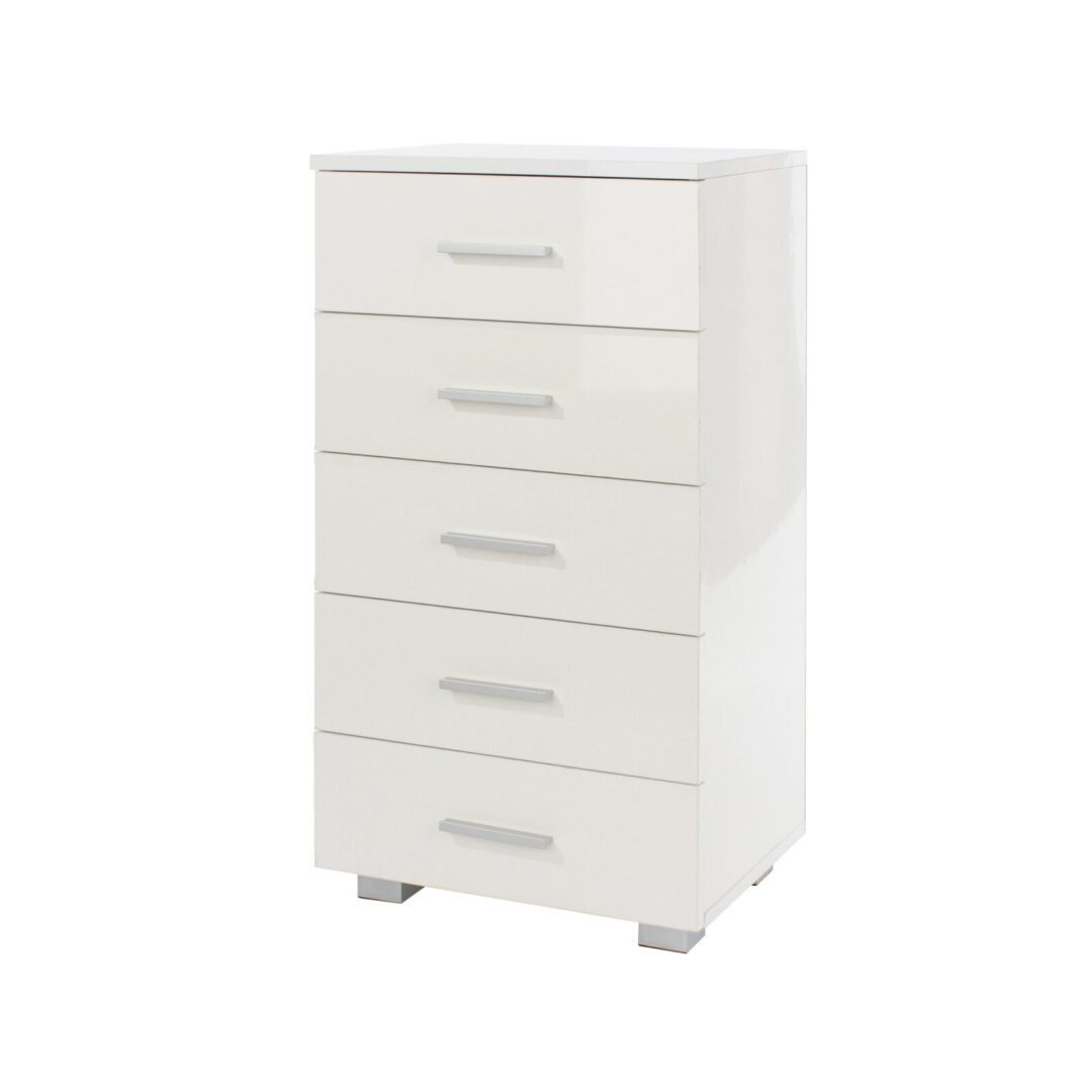 Lanny 5 Narrow Chest Of Drawers - White