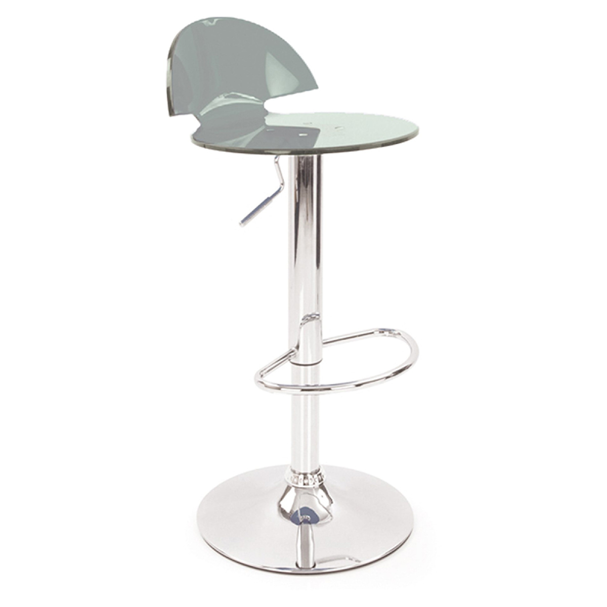 Jamie Translucent Acrylic Bar Stool - Smoke