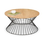 Manhattan Round Wire Coffee Table - Euro Oak