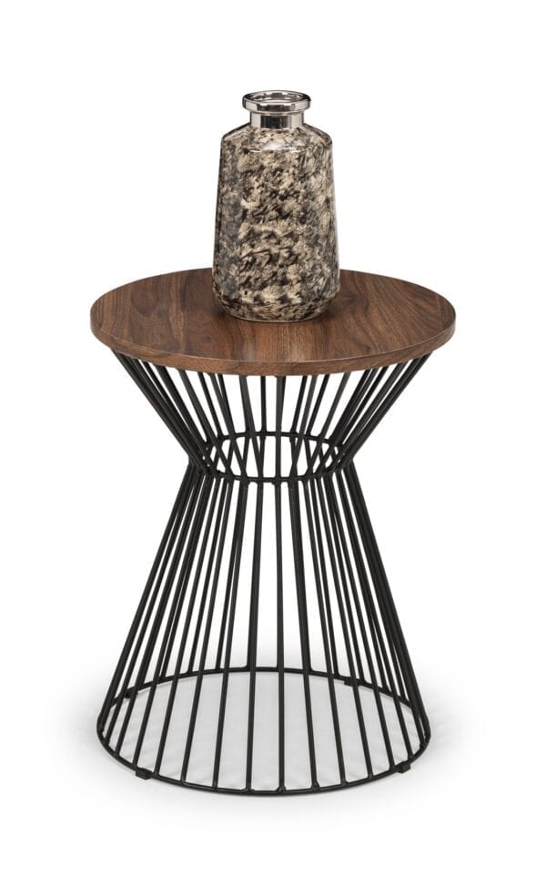 Manhattan Round Wire Lamp Table - Walnut
