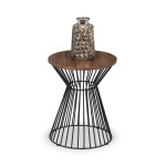 Manhattan Round Wire Lamp Table - Walnut