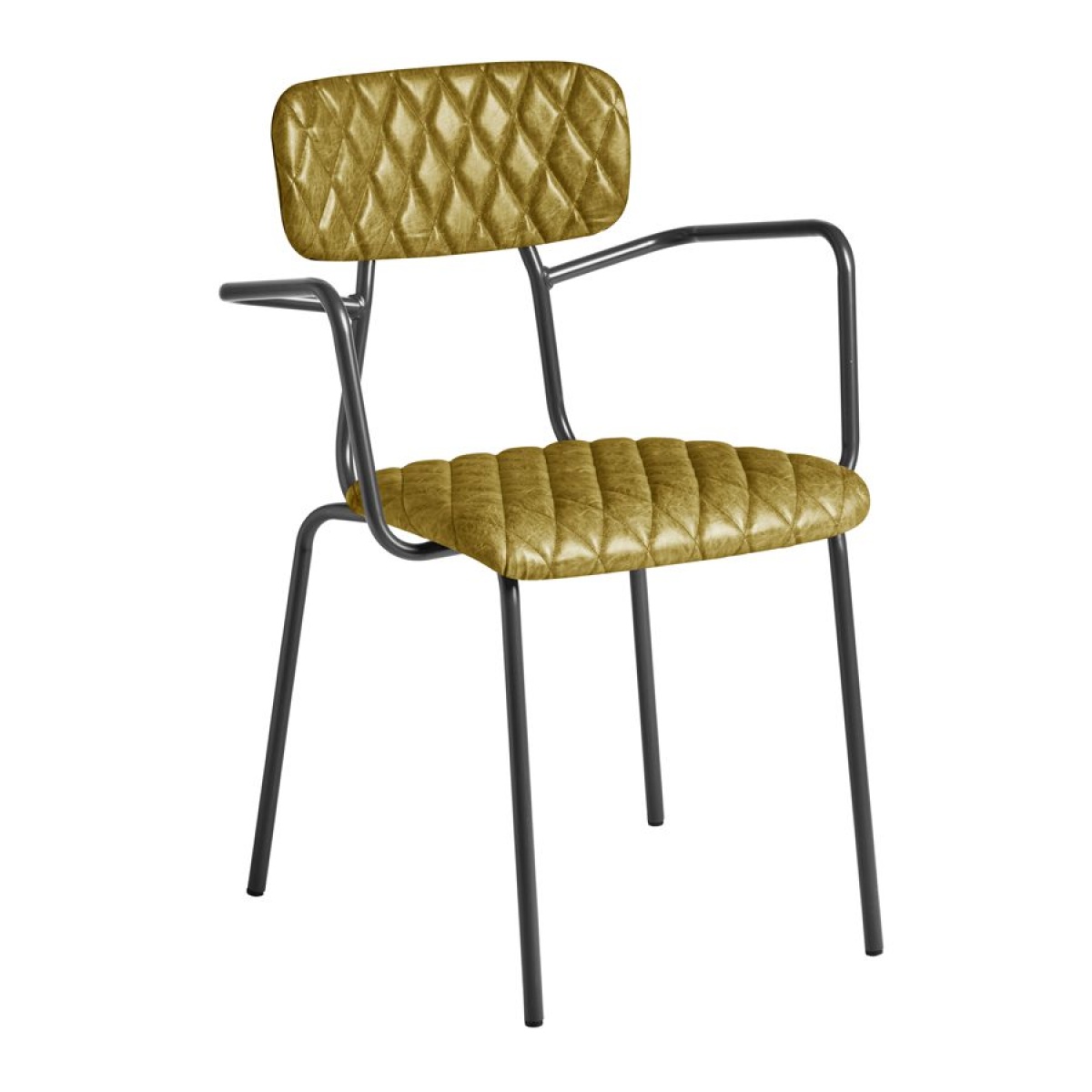 Tara Armchair – Diamond Stitched - Vintage Gold.