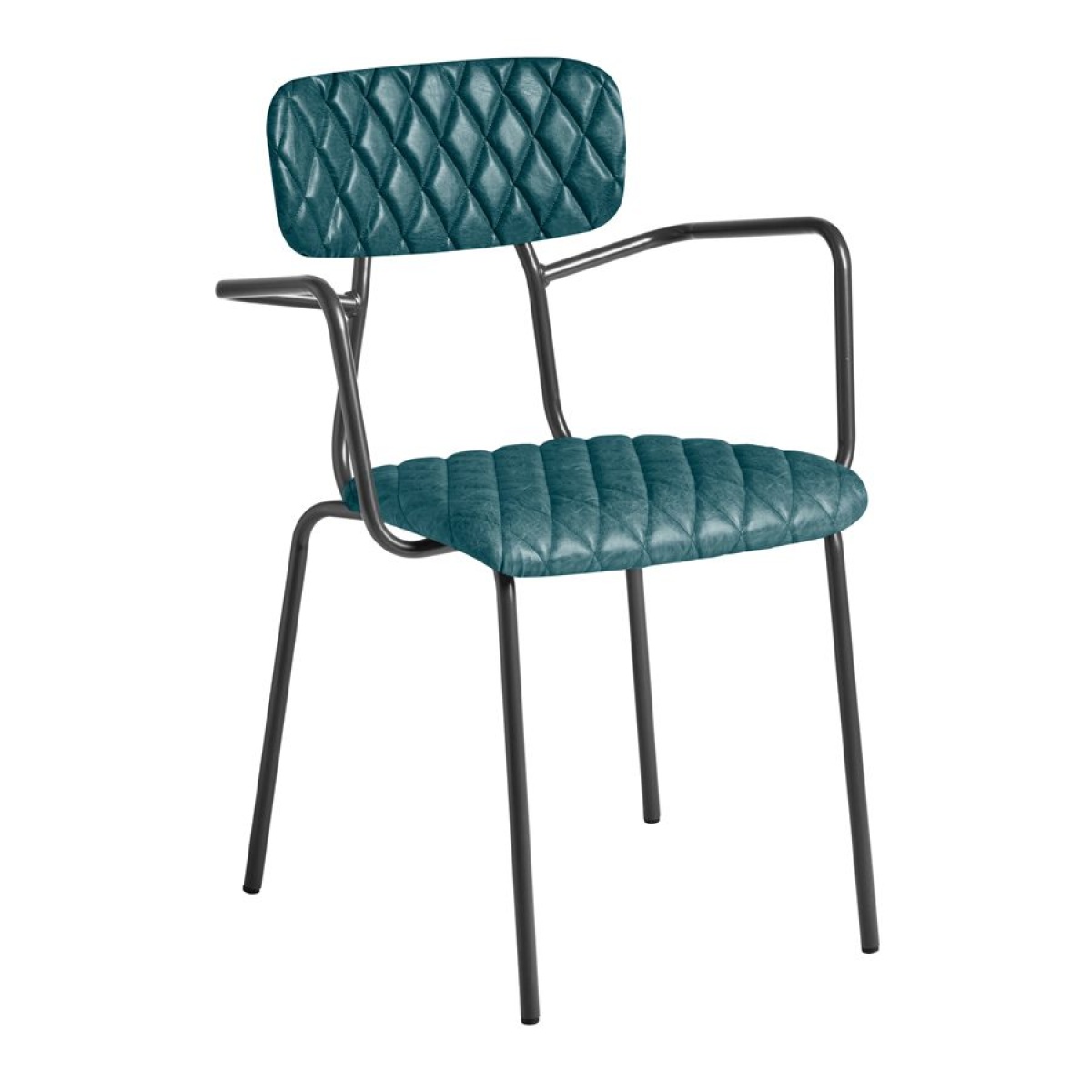 Tara Armchair – Diamond Stitched - Vintage Teal.