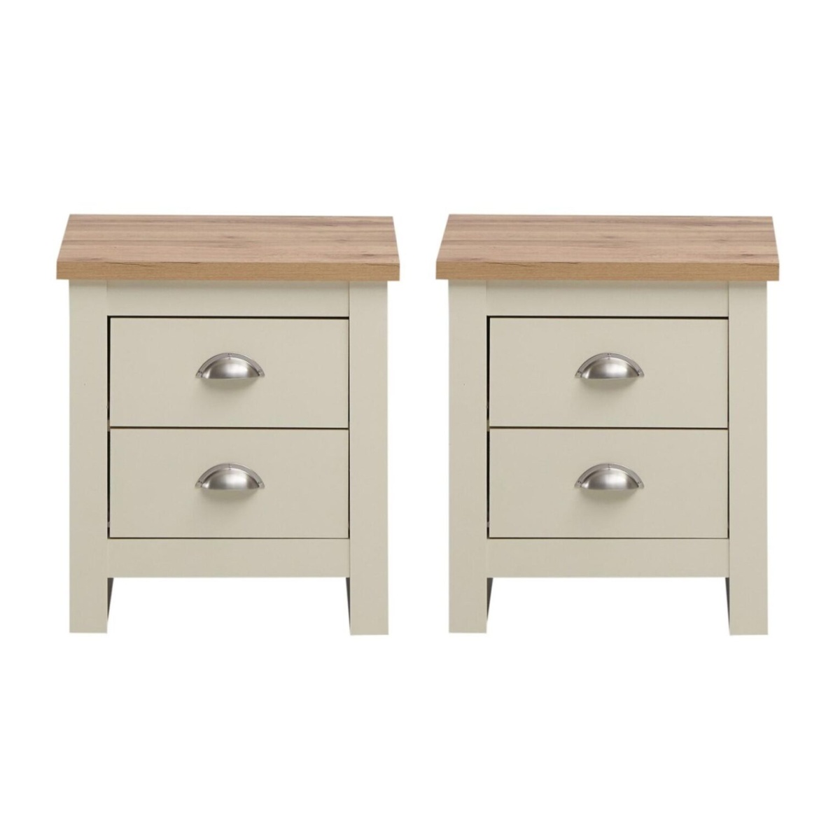 Cisnon Cream 2X 2 Drawer Bedside Cream