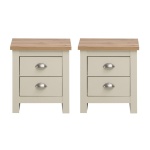 Cisnon Cream 2X 2 Drawer Bedside Cream