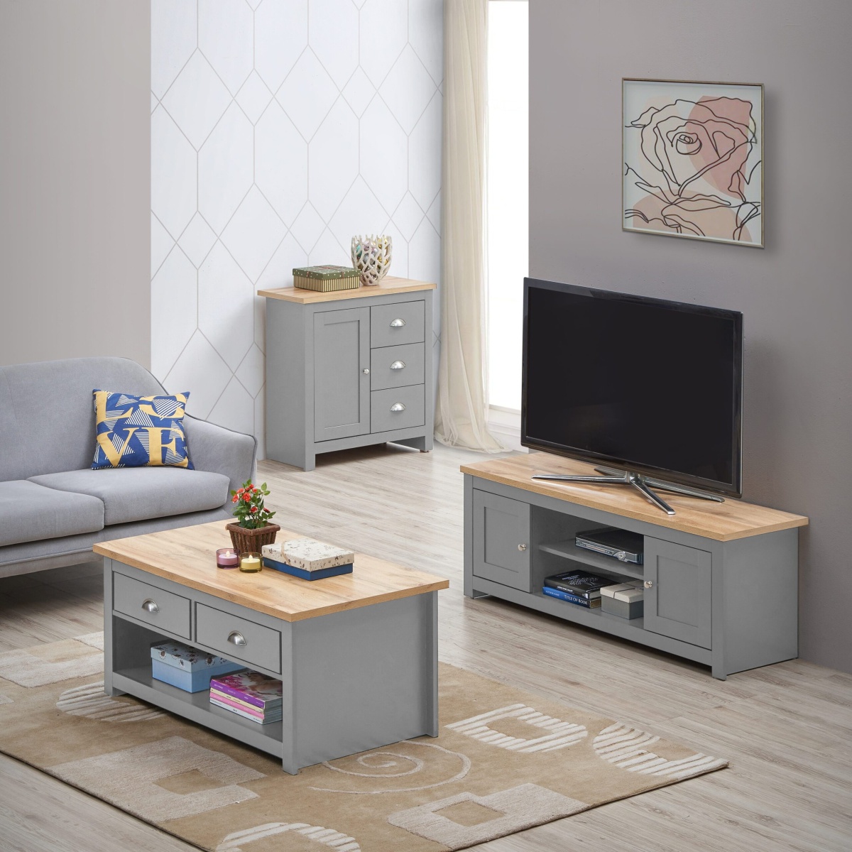 3 Doors & 2 Drawer Sideboard