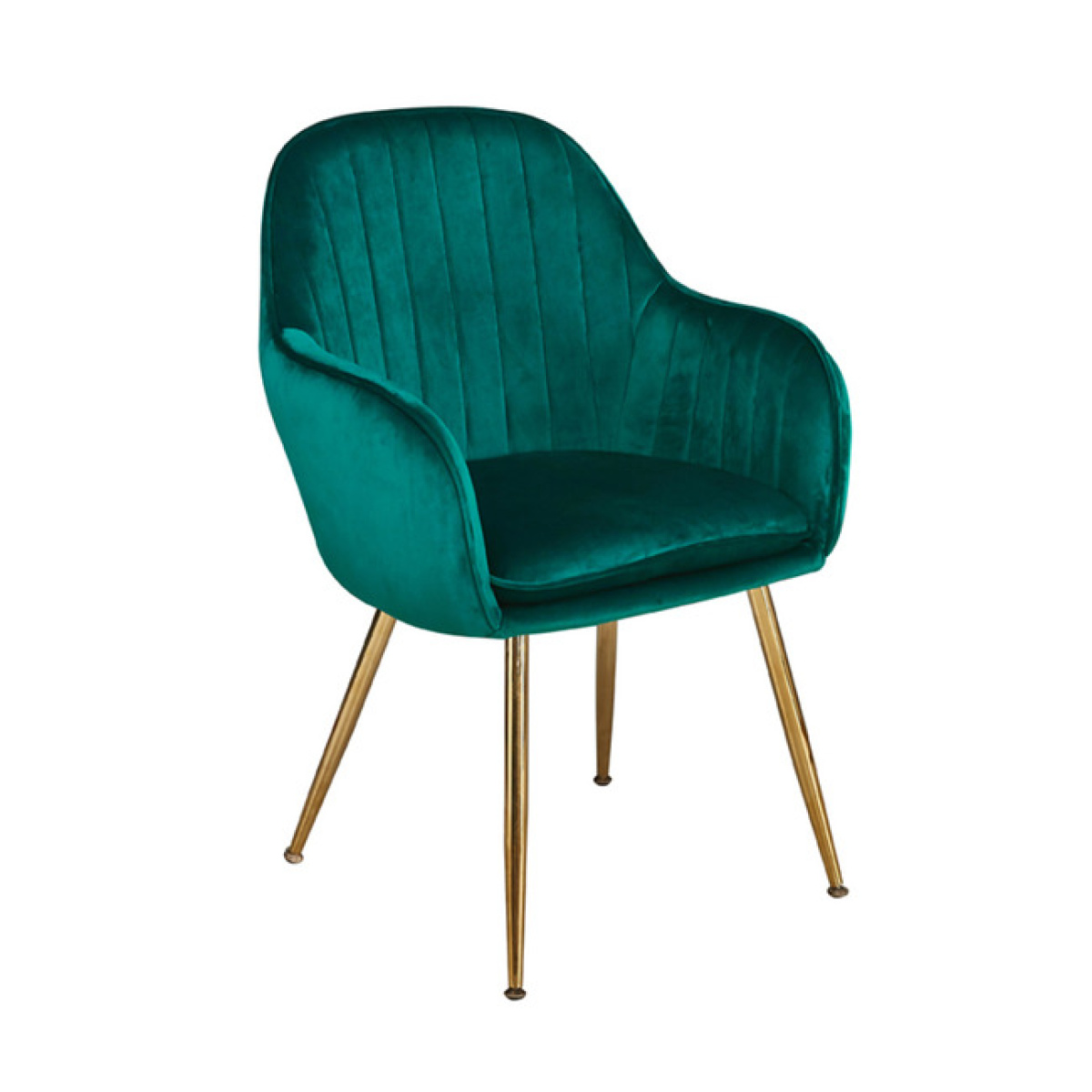 Lourd Chair Est Green Gold Legs Pack Of 2