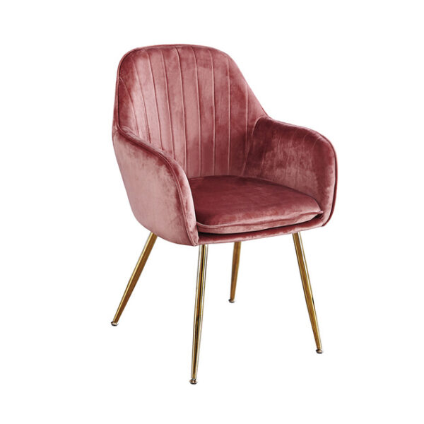 Lourd Chair Pink Gold Legs Pack Of 2