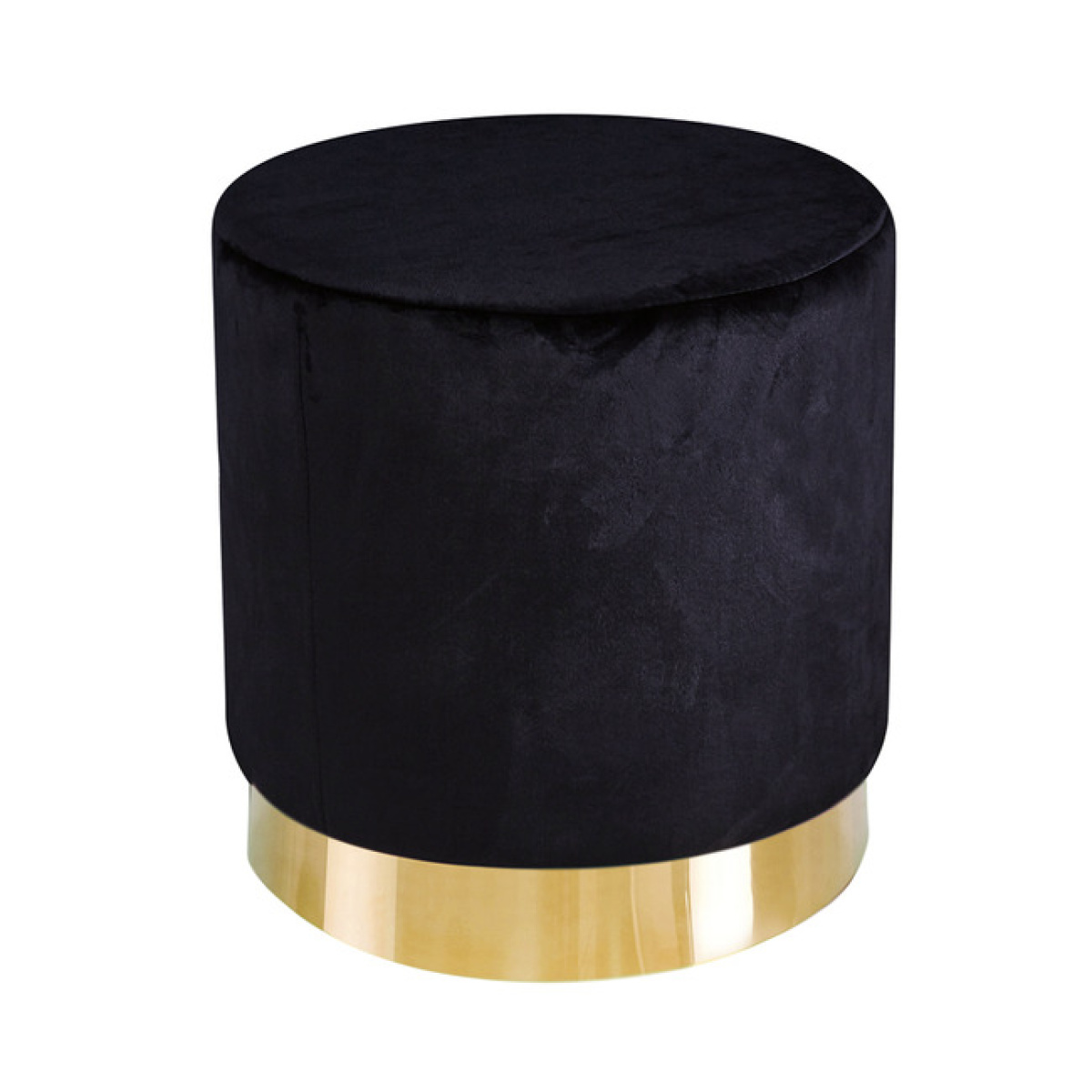 Lourd Pouffe Black Velvet (Pack Of 1)