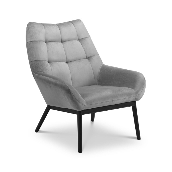 Puck Velvet Chair - Grey