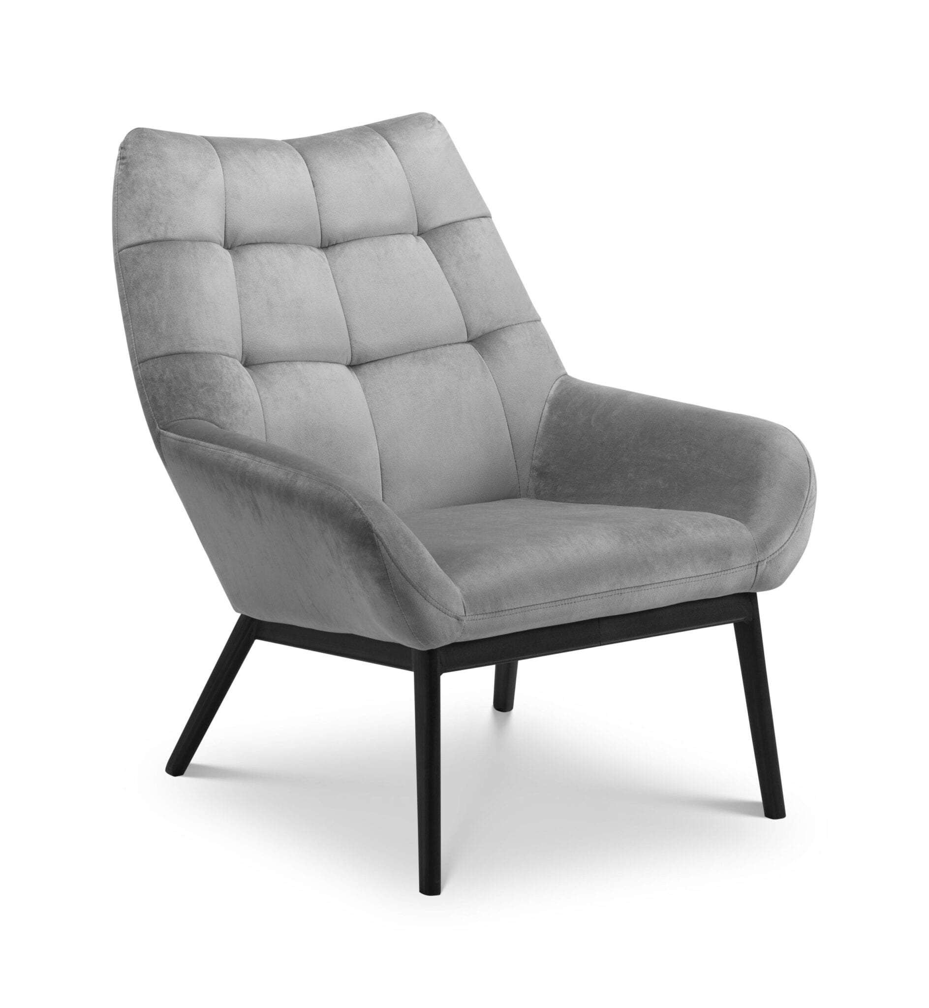 Puck Velvet Chair - Grey