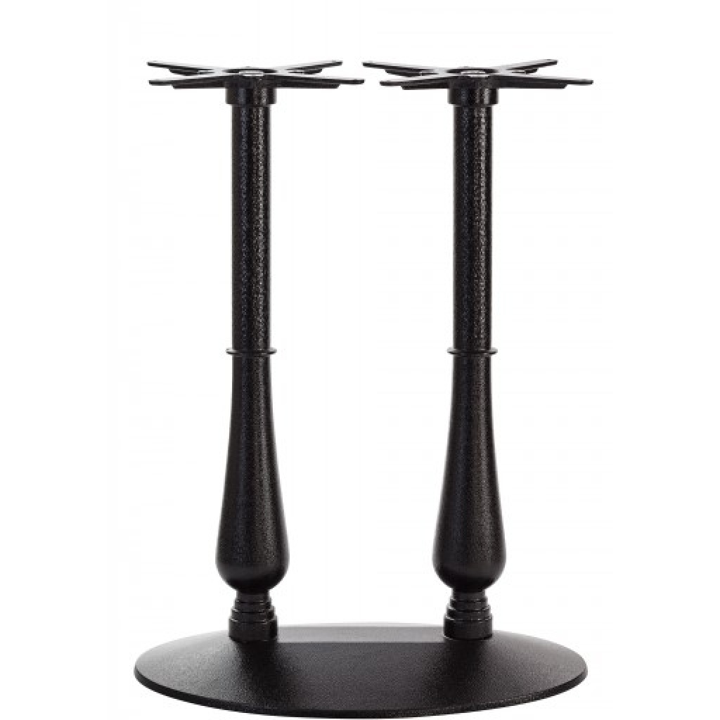 Black Cast Iron Candelabra Table Base - Twin - Poseur height - 1100 mm