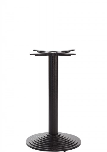 Black Cast Iron Round Step Table Base - Medium - Height - 720 Mm