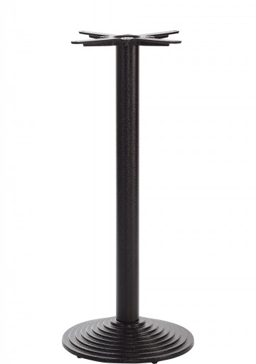 Black Cast Iron Round Step Table Base - Medium - Poseur height - 1080 mm