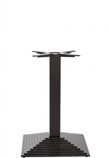 Black Cast Iron Rectangular Step Table Base - Single - Height 720 Mm