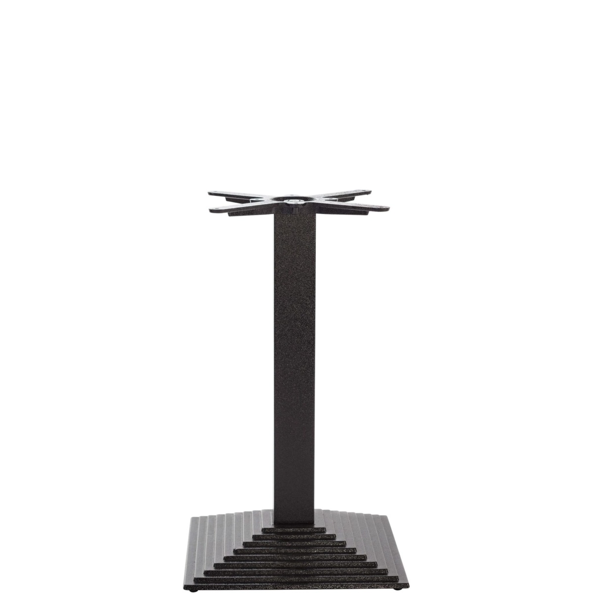 Black Cast Iron Square Step Table Base - Medium - Height - 720 mm