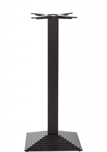 Black Cast Iron Square Step Table Base - Medium - Poseur height - 1080 mm