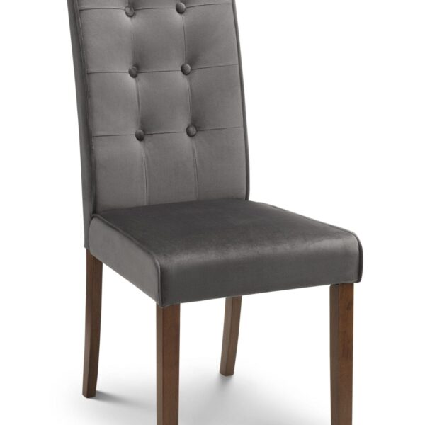 Lisbon Velvet Chair Grey Velvet
