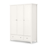 Marine 3 Door Combination Wardrobe - Surf White