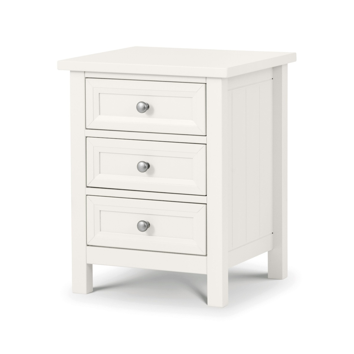 Marine 3 Drawer Bedside - Surf White