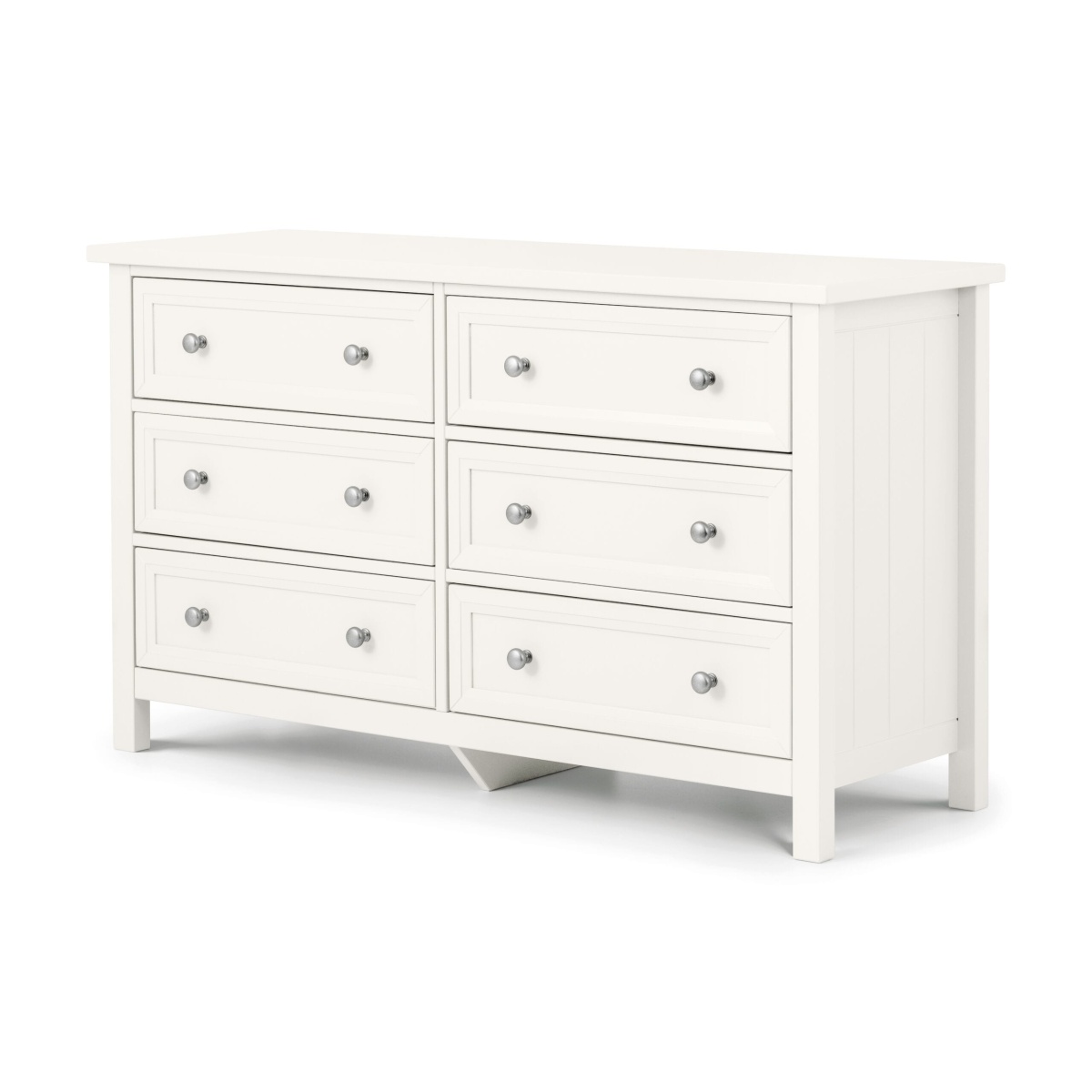 Marine 6 Drawer Wide Chest - Surf White