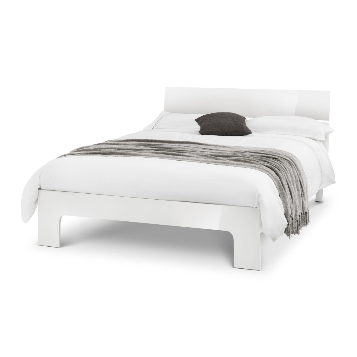 Jersey Bed White High Gloss