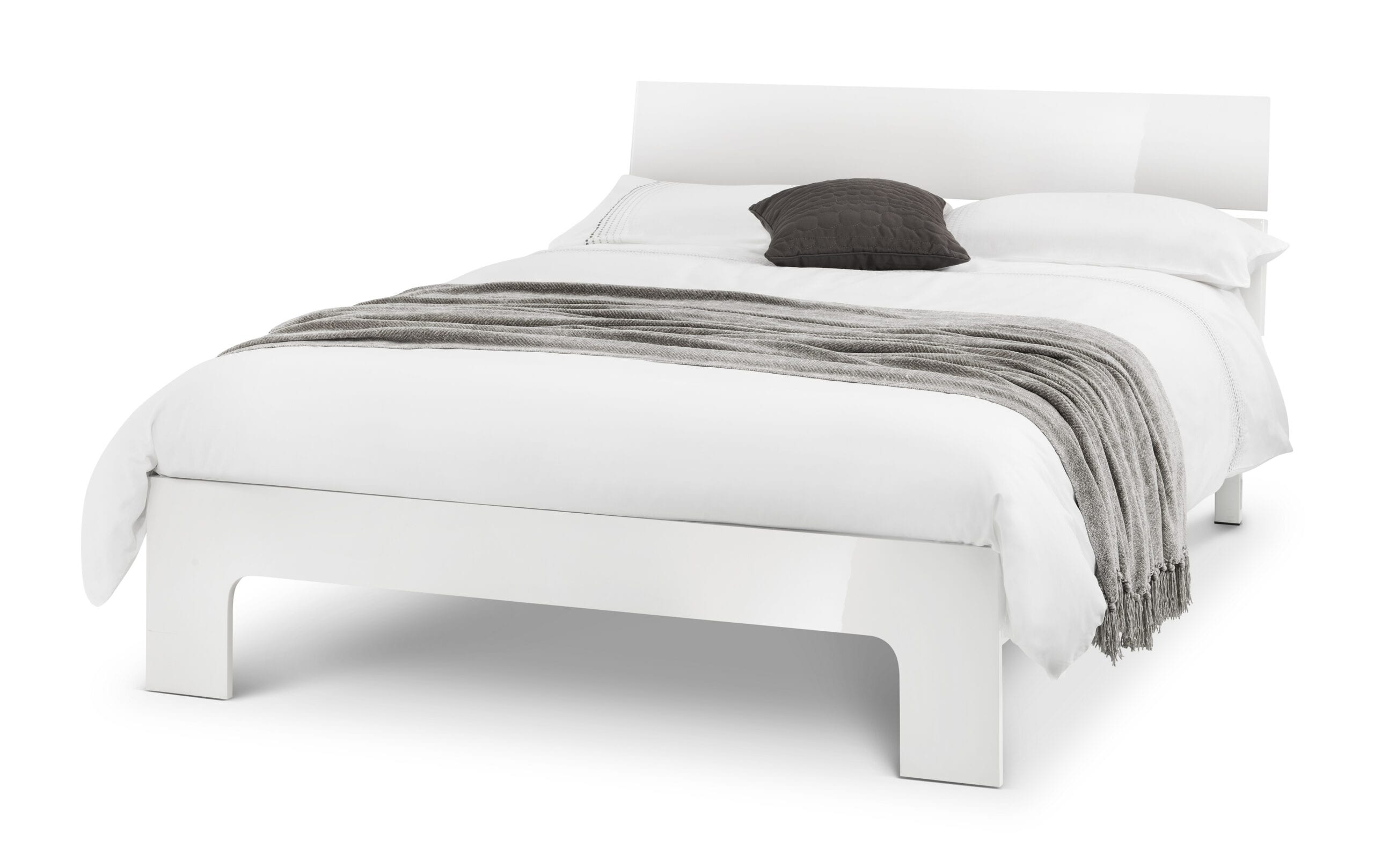 Jersey Bed White High Gloss