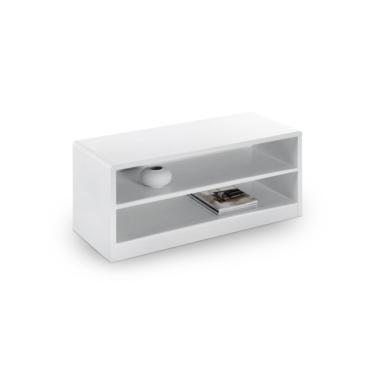 Jersey High Gloss White Compact TV Unit