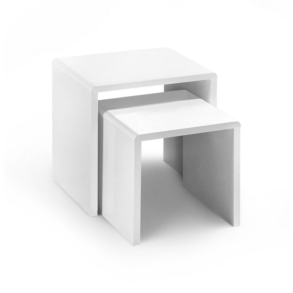 Jersey High Gloss White Nest Of 2 Tables