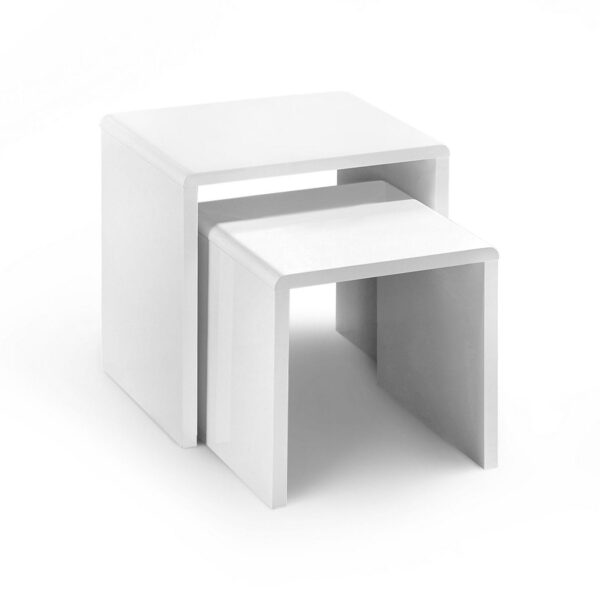 Jersey High Gloss White Nest Of 2 Tables