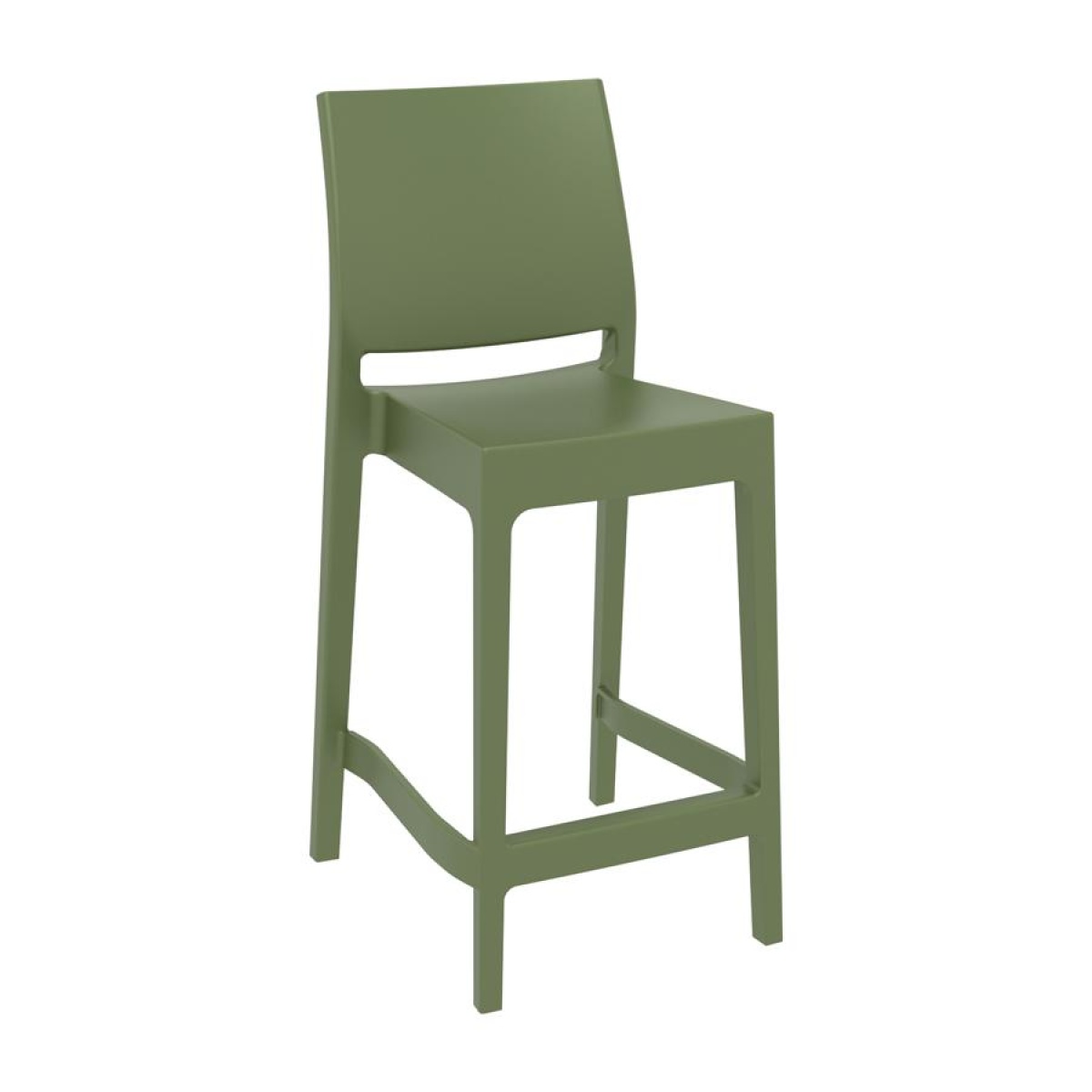 Haya Bar 65 Stool - Olive Green