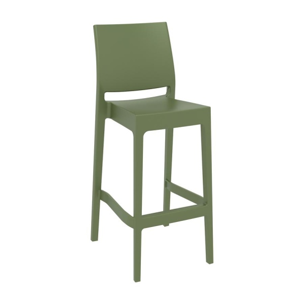 Haya 75 Bar Stool - Olive Green