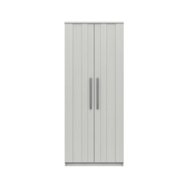 Midas Two Door Wardrobe - White Woodgrain