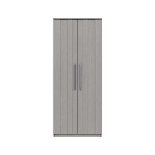 Midas Two Door Wardrobe - Light Grey Woodgrain