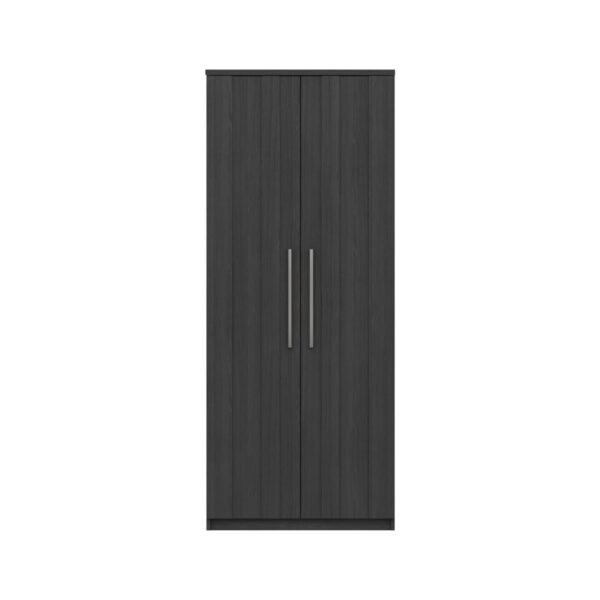 Midas Two Door Wardrobe - Graphite Woodgrain