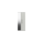 Midas Two Door Mirror Wardrobe - White Woodgrain