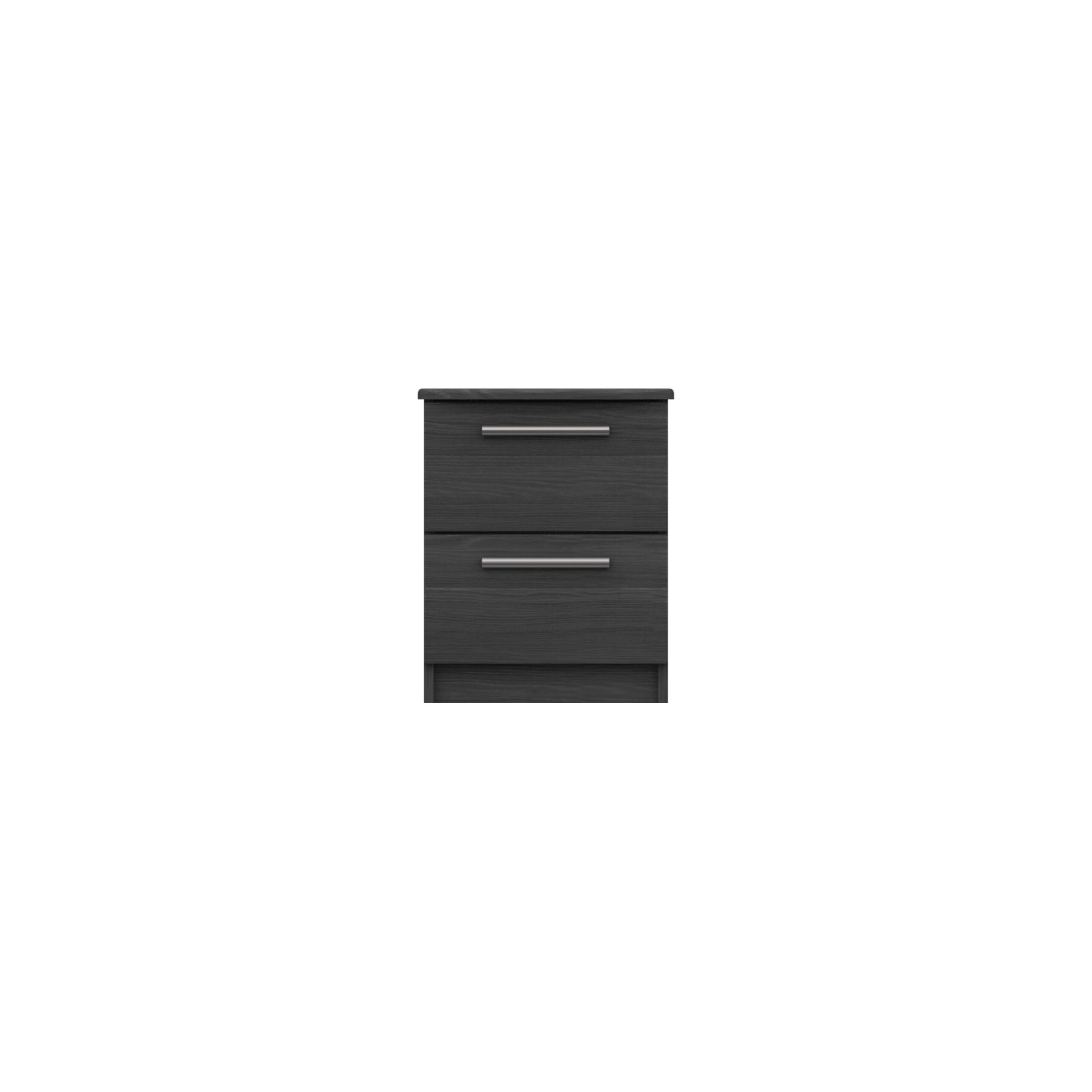 Midas Two Drawer Bedside Table - Graphite Woodgrain