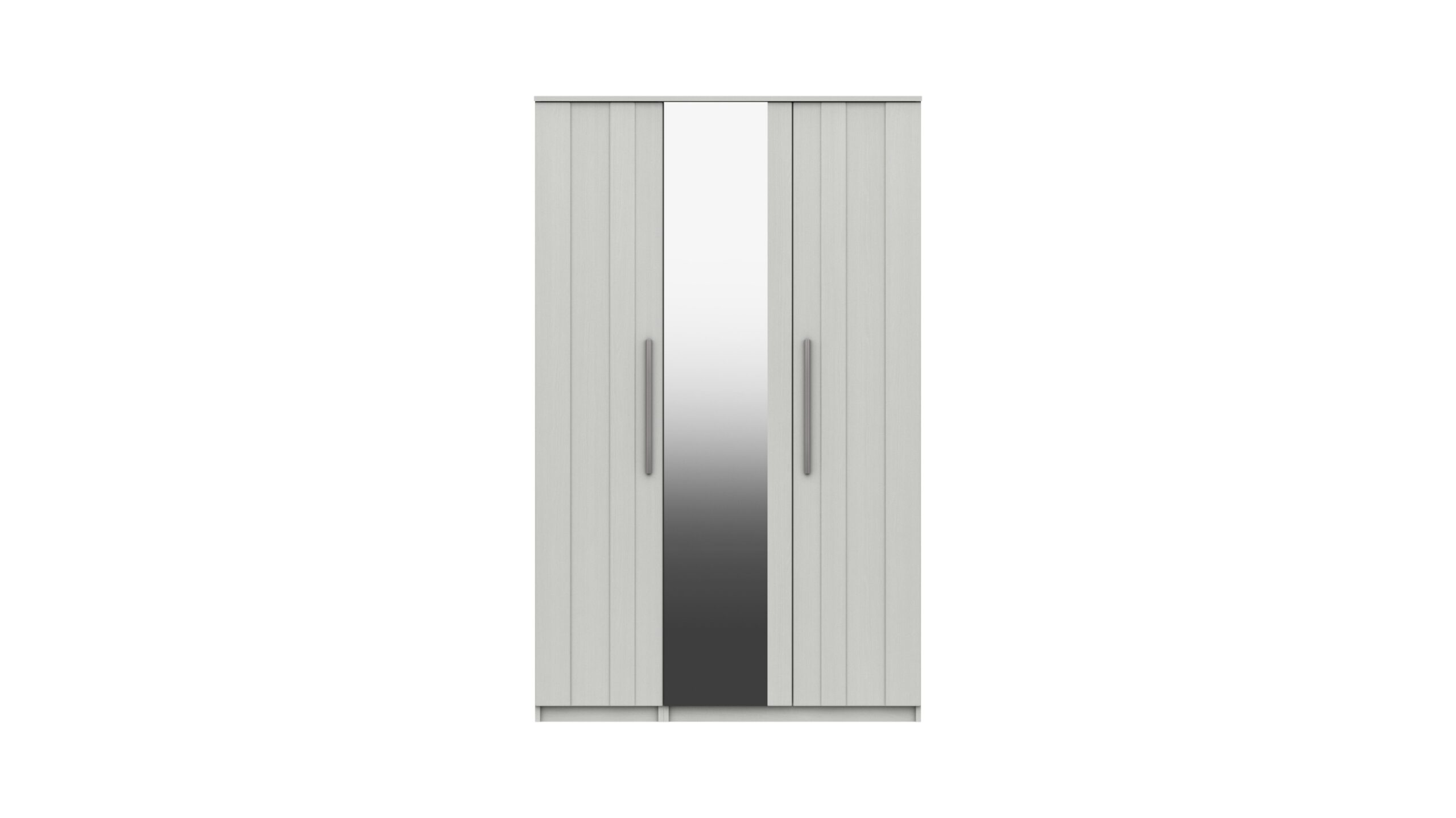 Midas Three Door Mirror Wardrobe - White Woodgrain