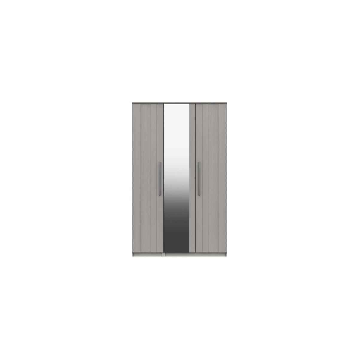 Midas Three Door Mirror Wardrobe - Light Grey Woodgrain