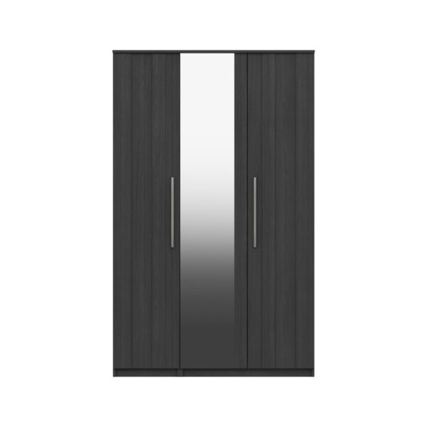 Midas Three Door Mirror Wardrobe - Graphite Woodgrain